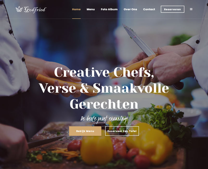 Website portfolio Restaurant Godfried