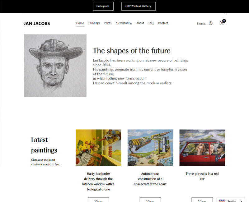Website portfolio Jan Jacobs kunstenaar